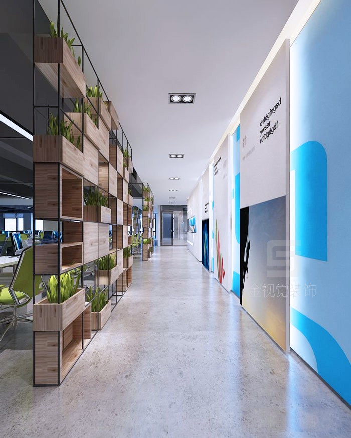 時尚創(chuàng)意辦公室過道的設計