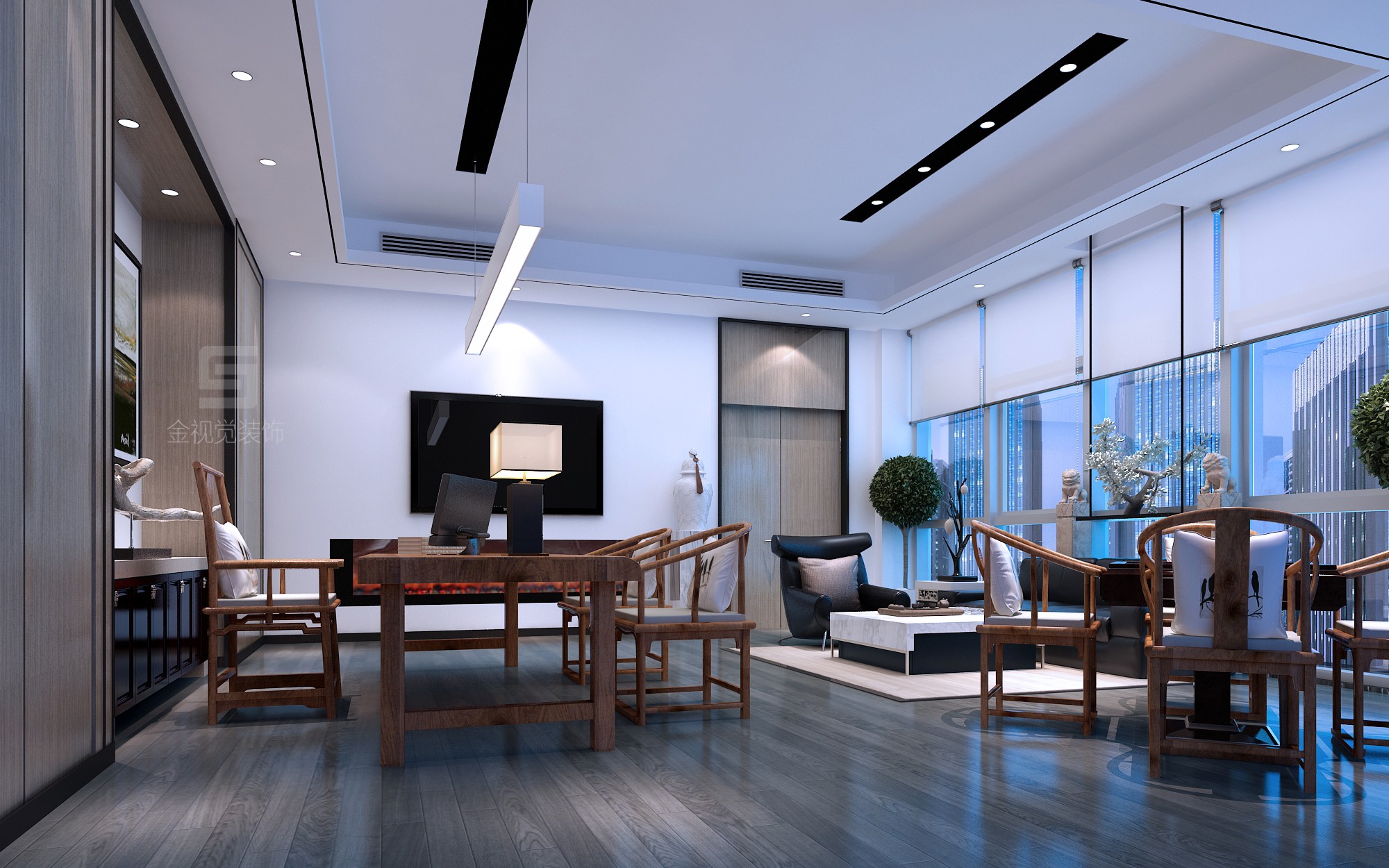 建筑公司老總辦公室裝修設(shè)計