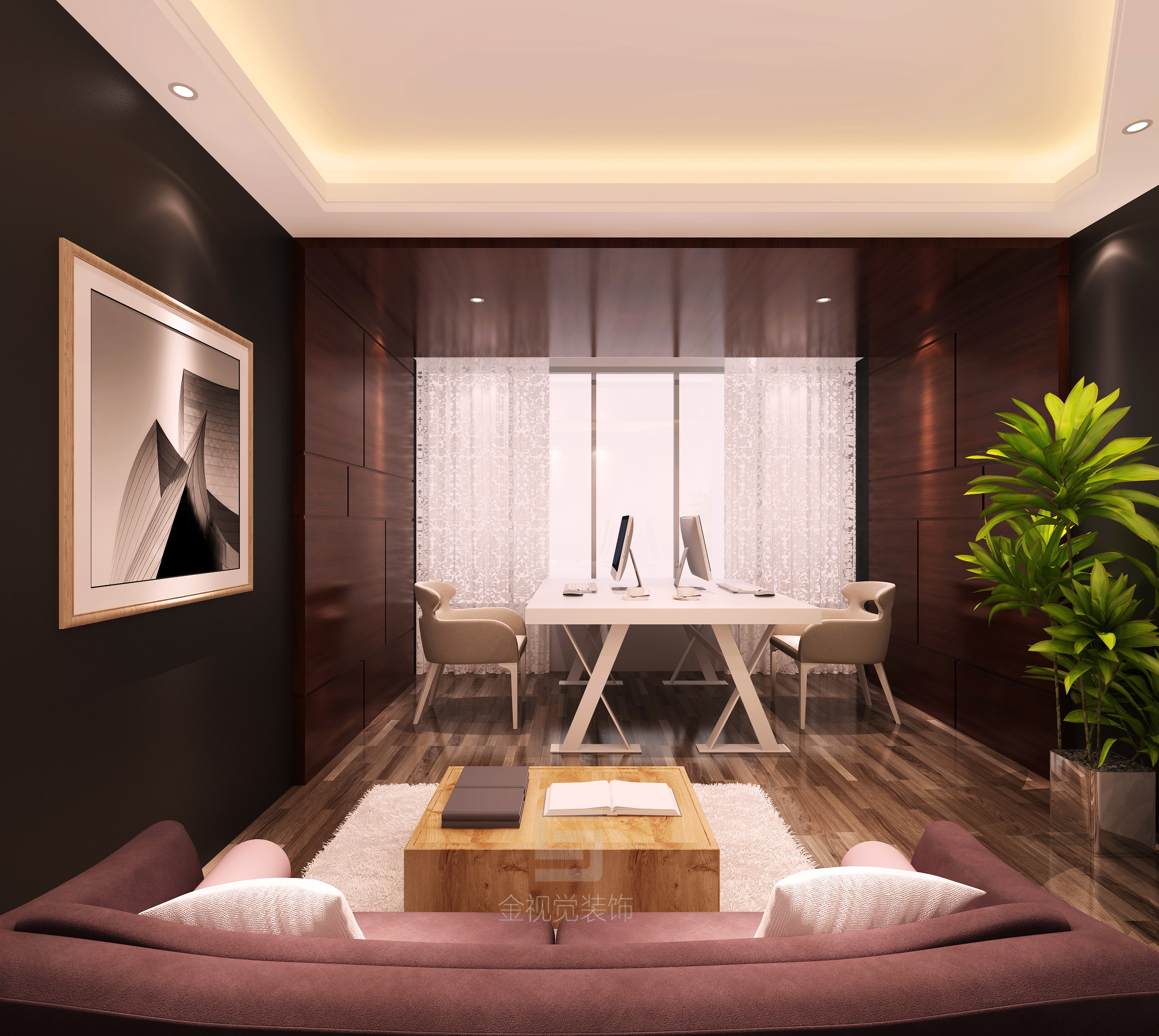 投資公司總經(jīng)理室設(shè)計(jì)