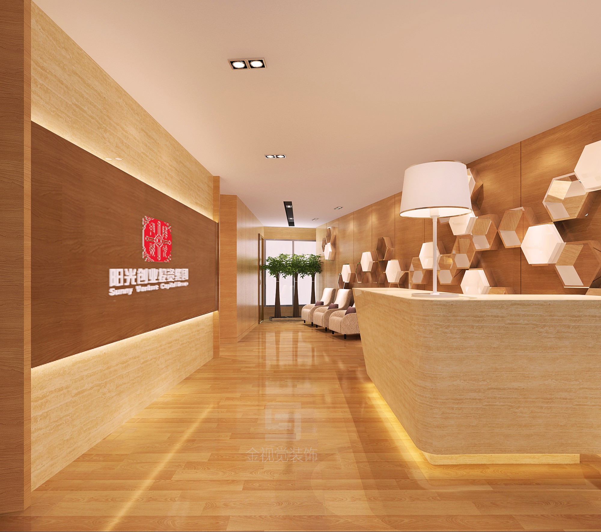 投資公司辦公室前廳設(shè)計