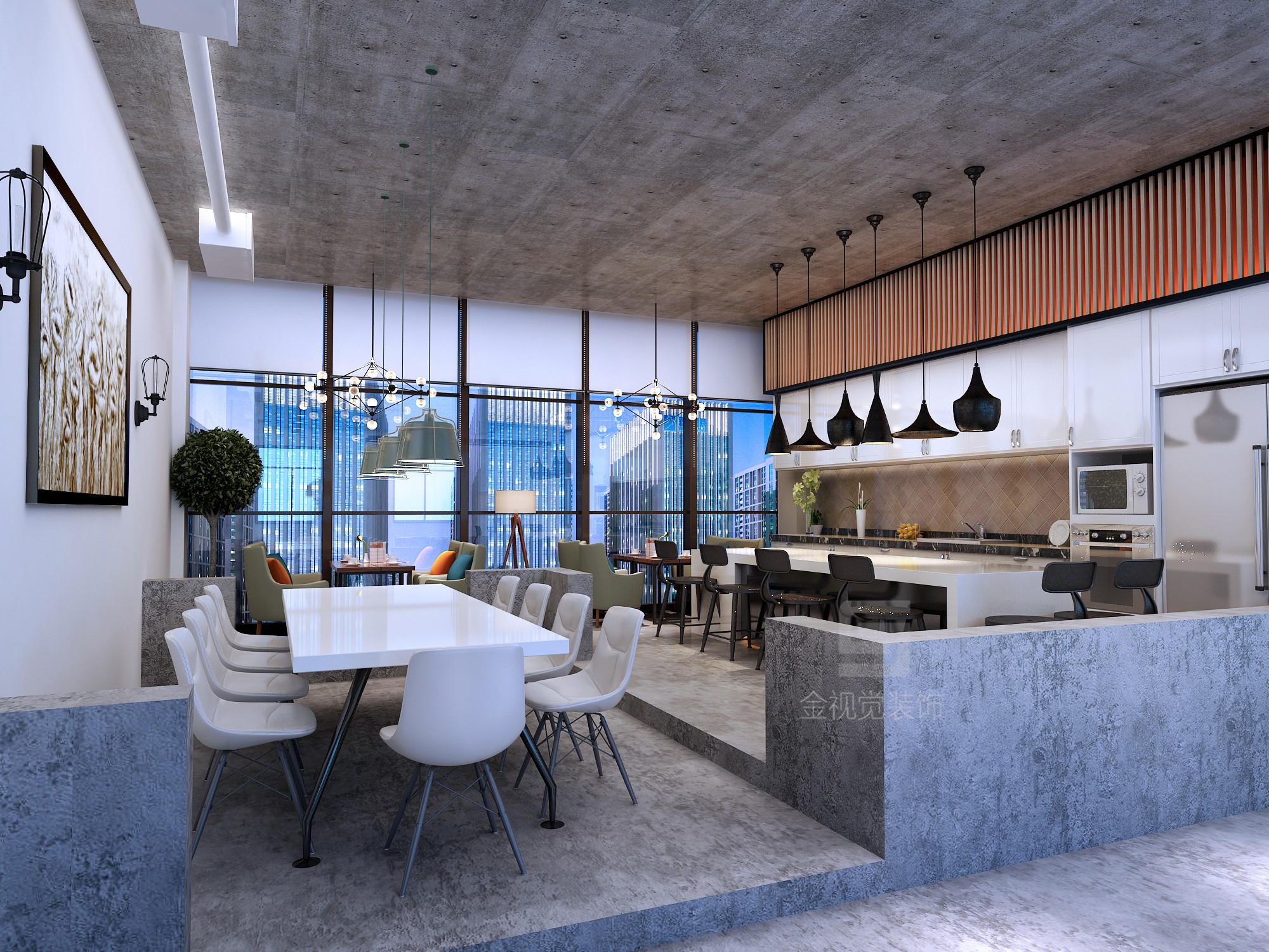 設(shè)計公司休息區(qū)設(shè)計