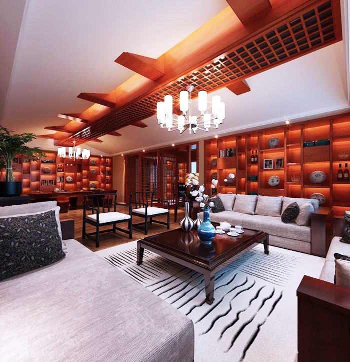 現(xiàn)代新中式董事長(zhǎng)辦公室設(shè)計(jì)