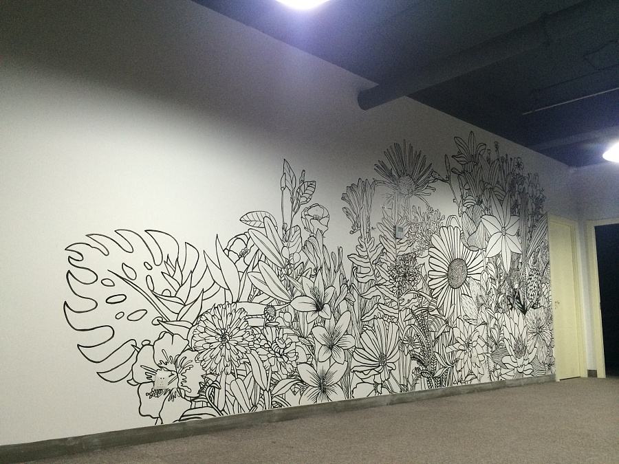 關(guān)于辦公室設(shè)計、寫字樓設(shè)計墻繪種類大比拼分析